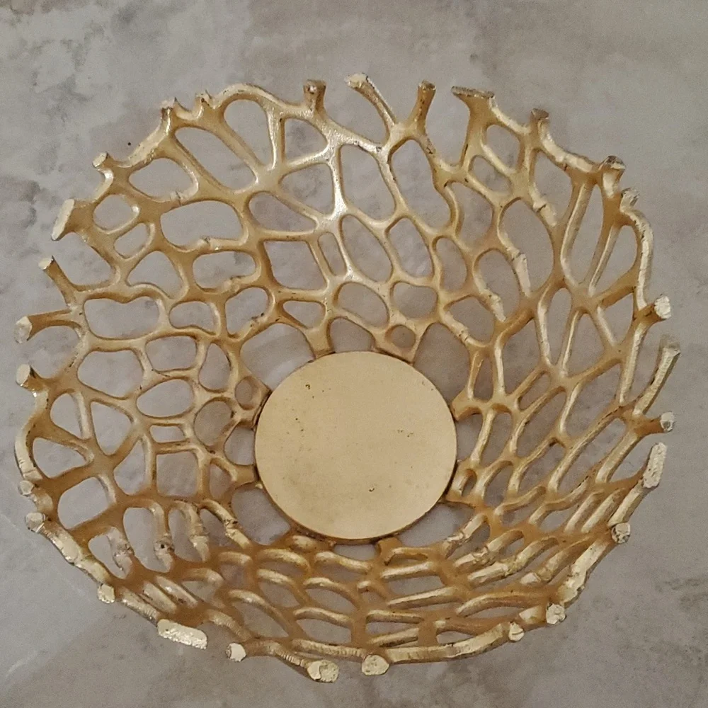 Vintage Gold Iron Bowl